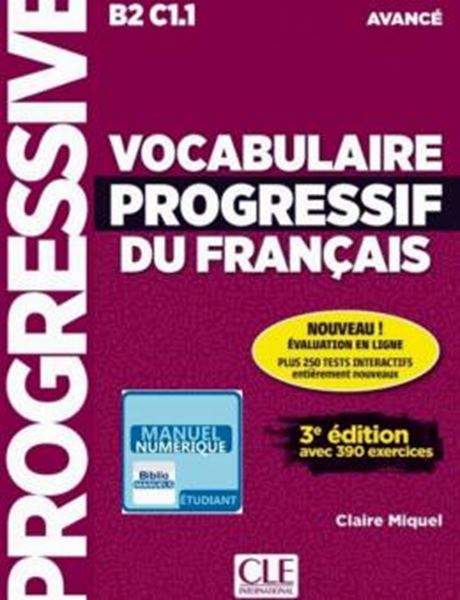 Picture of VOCABULAIRE PROGRESSIF DU FRANCAIS - NIVEAU AVANCE - VERSION NUMERIQUE - 3EME ED.